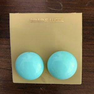 Genuine Lucite Pierced Earrings